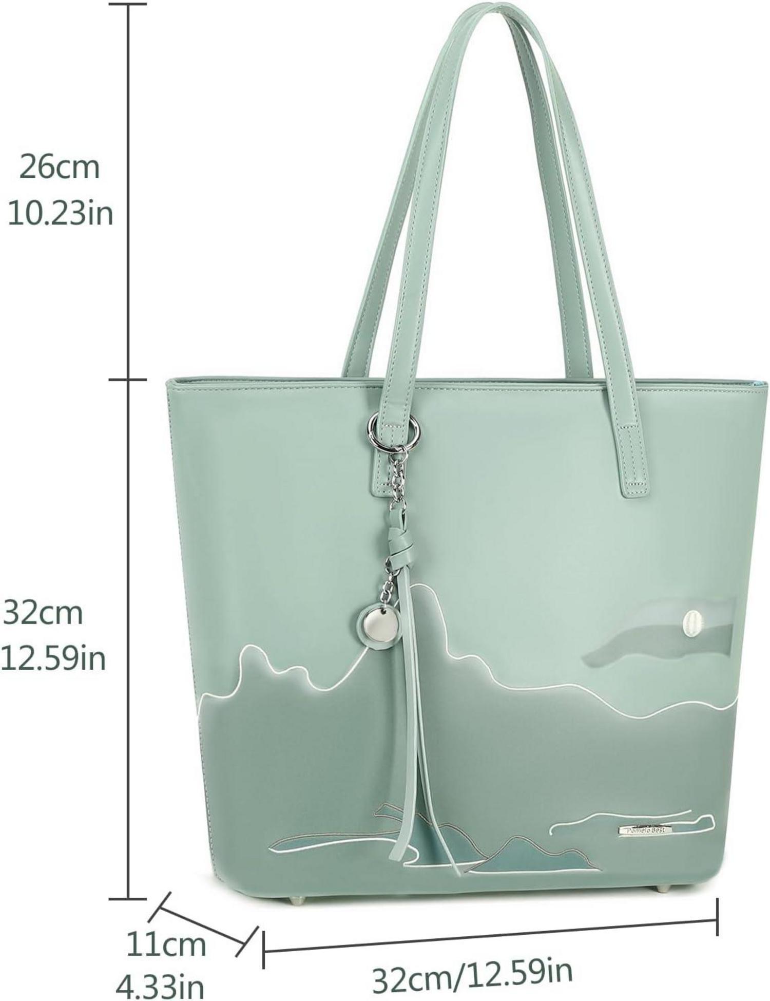 Handtasche Damen Shopper Groß für Büro Schule Einkauf 13-Zoll Laptop