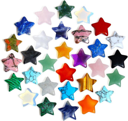 20 Stück Natürliche Stern Kristalle Set Chakra Stein Edelsteine