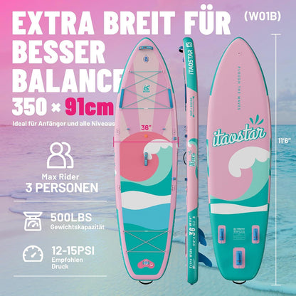 Aufblasbares SUP Board für Anfänger mit Sitz und Zubehör