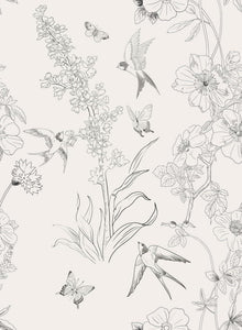 Selbstklebende Fototapete Wandpapier Blumen Design 44cm x 1000cm