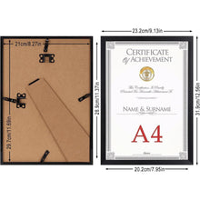 4er Set Bilderrahmen DIN A4 Schwarz - Fotorahmen Collage