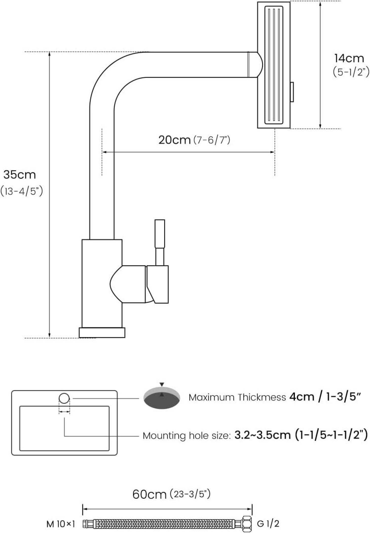 Wasserhahn Küche Ausziehbar Hochdruck Spültischarmatur 3 Strahlarten