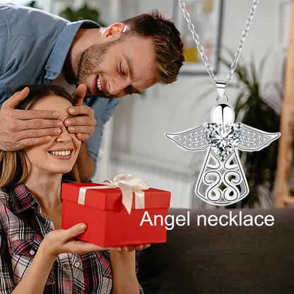 Halskette 925 Sterling Silber Herz Anhänger Schutzengel Geschenk