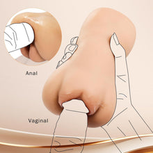 Realistische Pocket Pussy 2-in-1 Doppelkanal Masturbator
