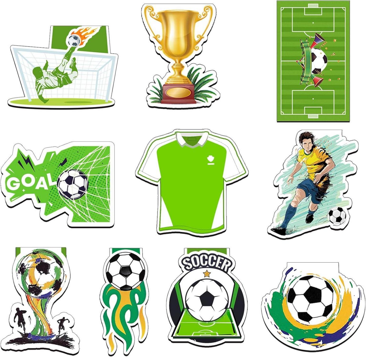 10er Set Fußball Magnetische Lesezeichen für Kinder, Geschenk Jungen