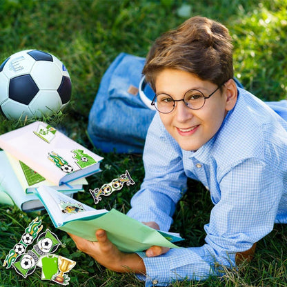 10er Set Fußball Magnetische Lesezeichen für Kinder, Geschenk Jungen
