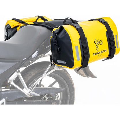 Wasserdichte Motorrad Gepäckrolle 70L (2x35L) Gelb