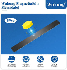 Magnettafel Memotafel 6er Set Schwarz Selbstklebend 30x3cm