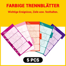 Deutsch Budget Planer 12 Blatt + 5 farbige Trennblätter