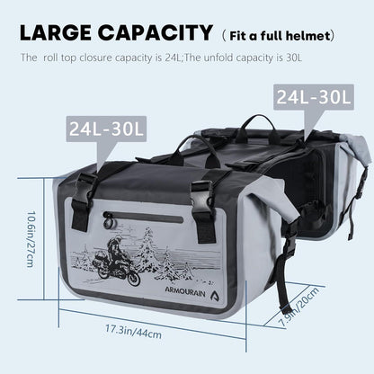 Motorrad Seitentasche 50L Wasserdicht mit Abnehmbarer Platte