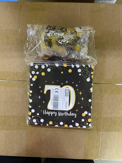 Servietten 70. Geburtstag Mann Frau Luftballons 30 Stück Deko 70. Geburtstag Happy Birthday