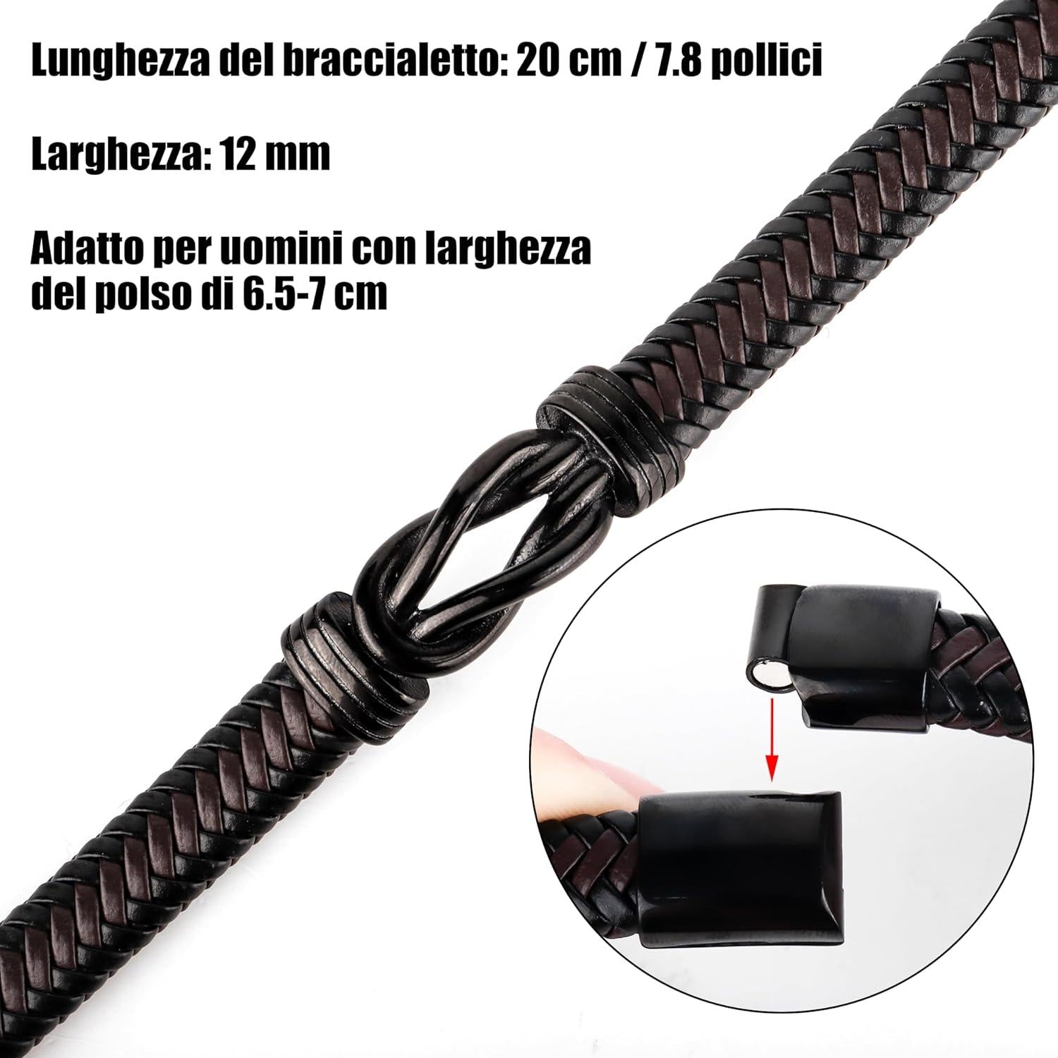 Armband Edelstahl Leder Valentinstag Geschenk Männer