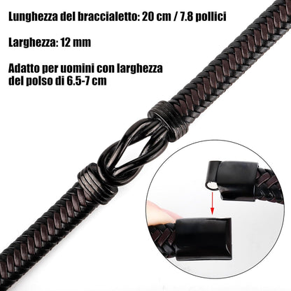 Armband Edelstahl Leder Valentinstag Geschenk Männer