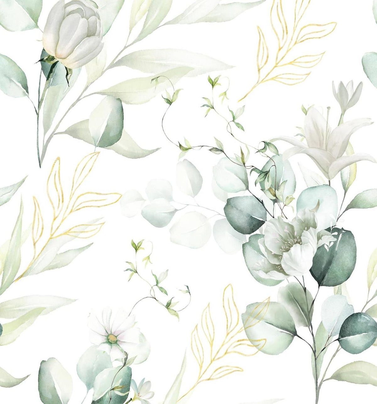 Selbstklebende Blumen Tapete PVC Möbelfolie 44cm x 300cm