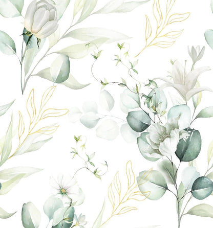 Selbstklebende Blumen Tapete PVC Möbelfolie 44cm x 300cm