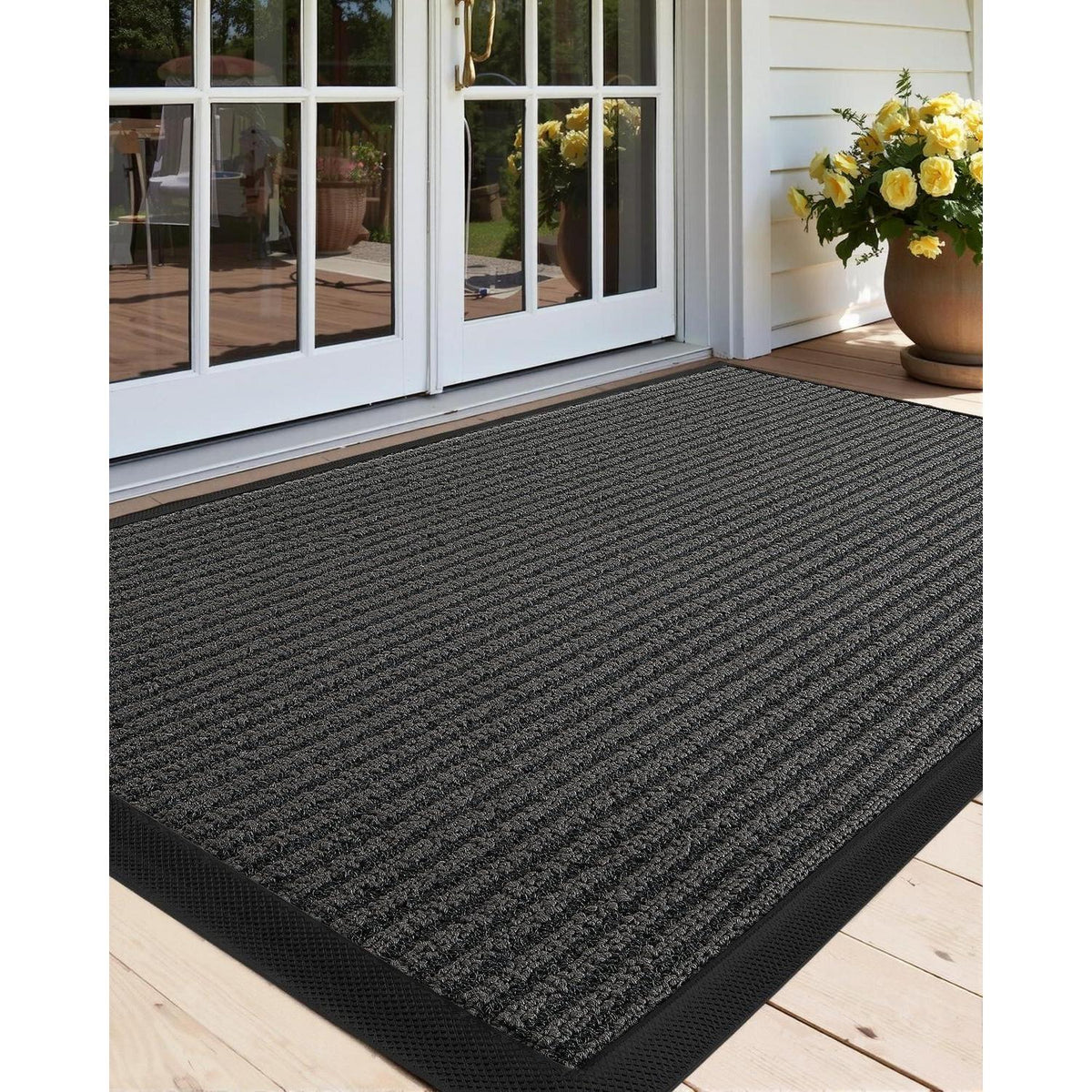 Fußmatte Outdoor Grau 80x120cm - Schmutzfangmatte für Haus & Garten