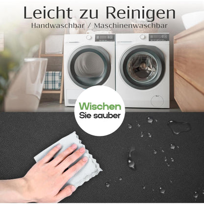 Stretch Stuhlhussen Set Schwarz –, 6 Stück in Lederoptik