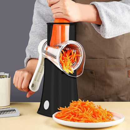 Gemüseschneider Obstschneider Kartoffelschneider Cutter Schwarz
