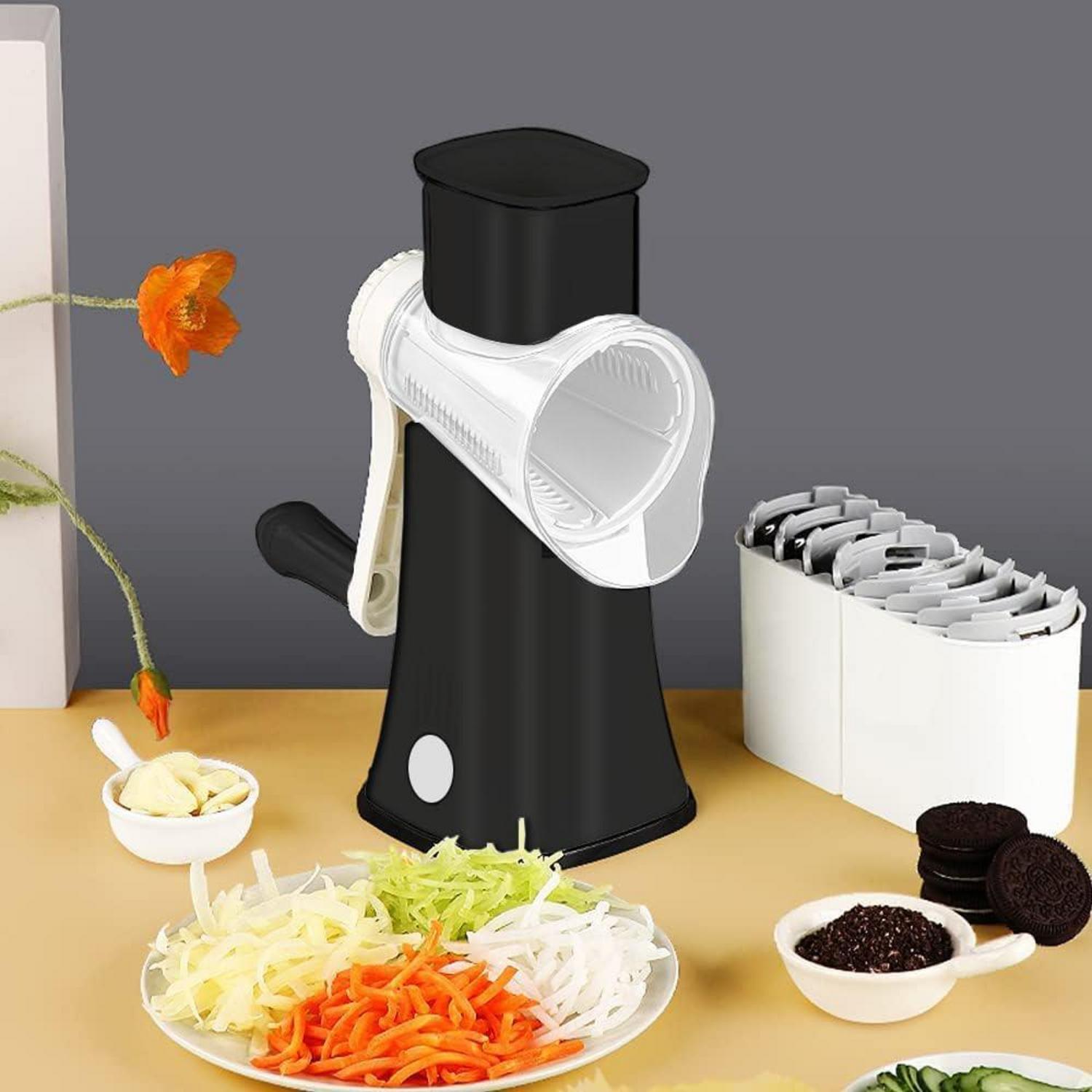 Gemüseschneider Kartoffel Gemüse Obst Cutter 5 Klingen Schwarz