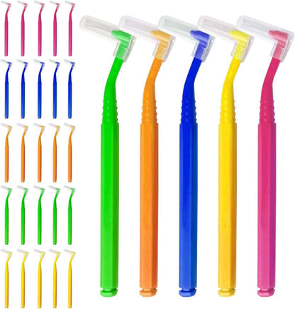 Interdentalbürsten L-förmig 5 Farben 25 Stück