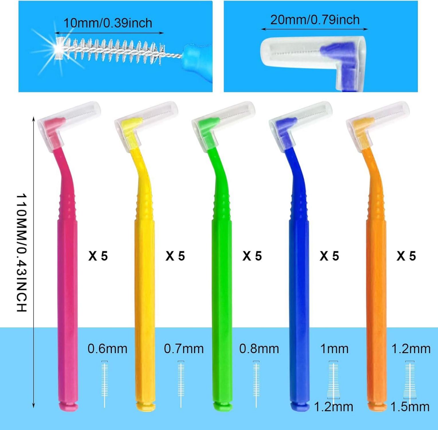 Interdentalbürsten L-förmig, 25 Stück, 5