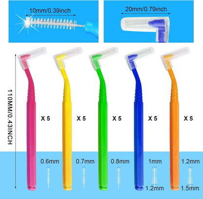 Interdentalbürsten L-förmig, 25 Stück, 5