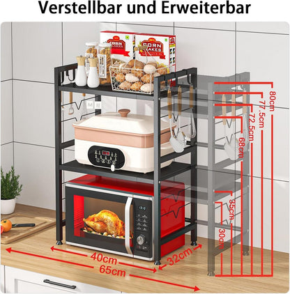 3-stufiges Ausziehbares Mikrowellen Regal für Arbeitsplatte
