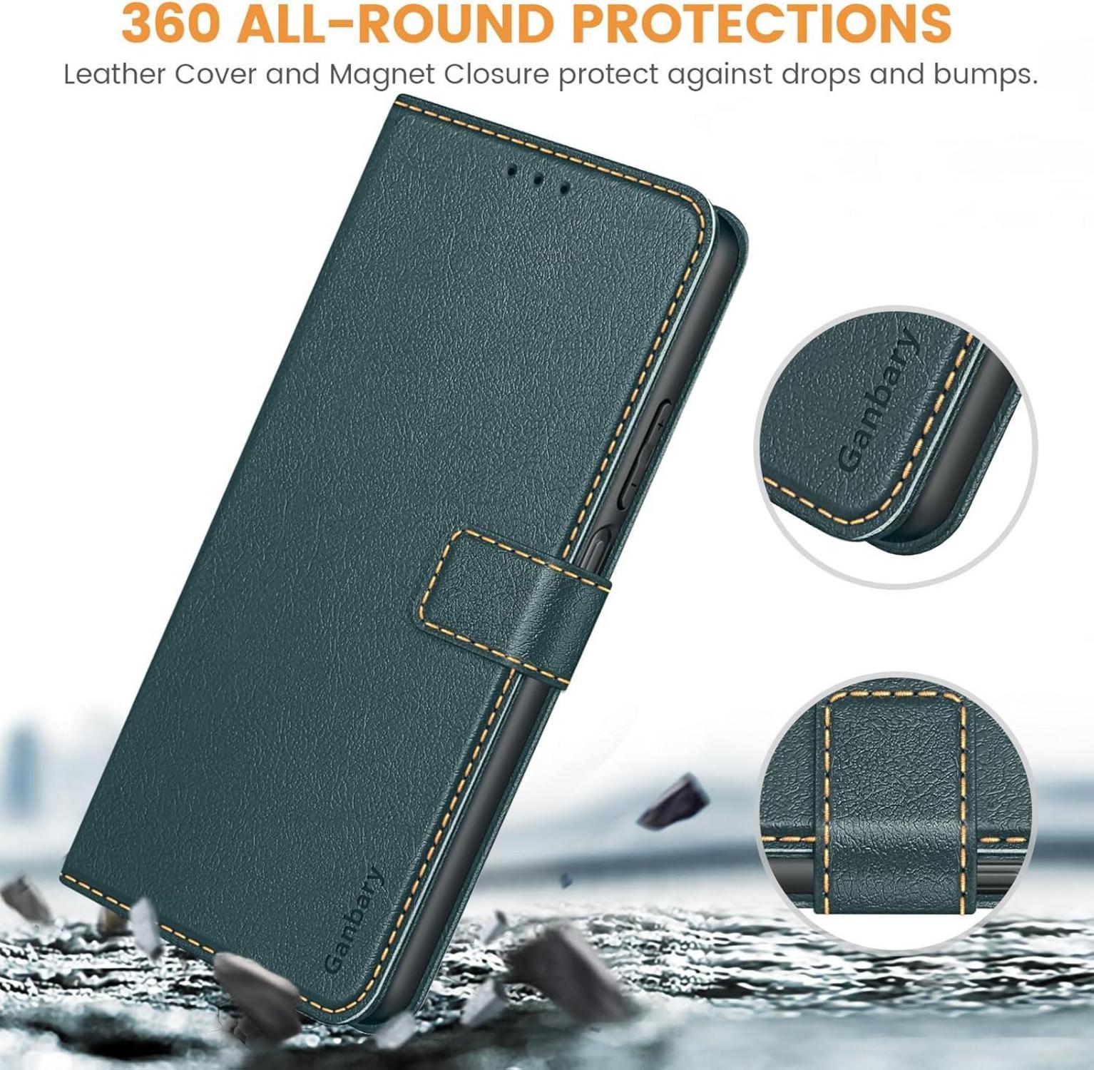Xiaomi Redmi 13C Poco C65 Handyhülle Leder Klapphülle +Kartenfächer