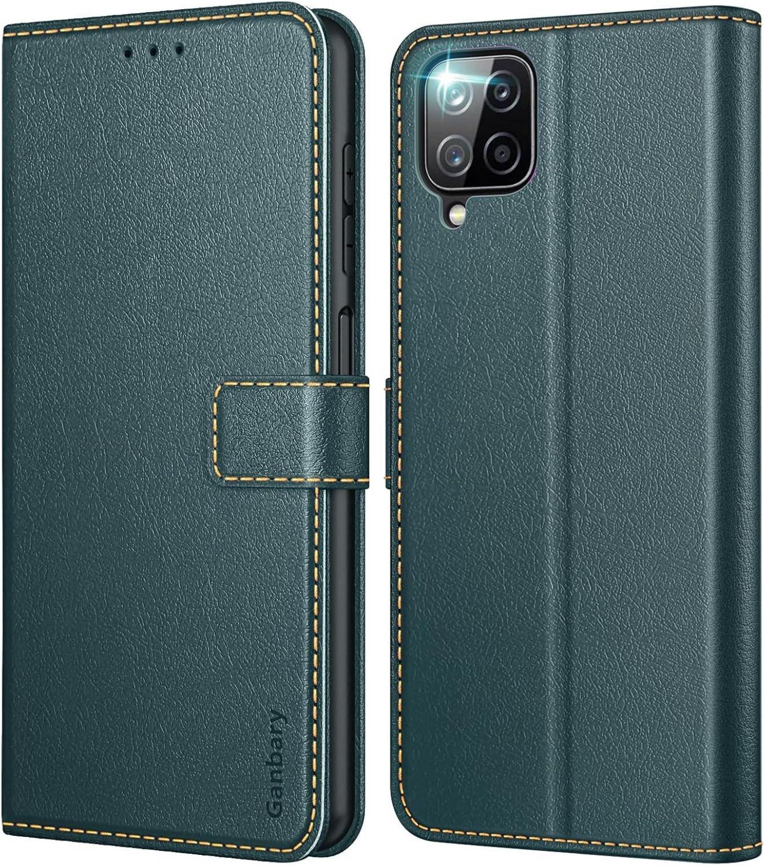 Leder Handyhülle Samsung Galaxy A12 M12 Klapphülle Magnet Stand