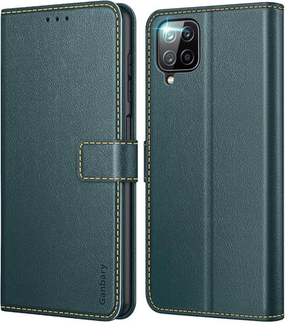 Leder Handyhülle Samsung Galaxy A12 M12 Klapphülle Magnet Stand