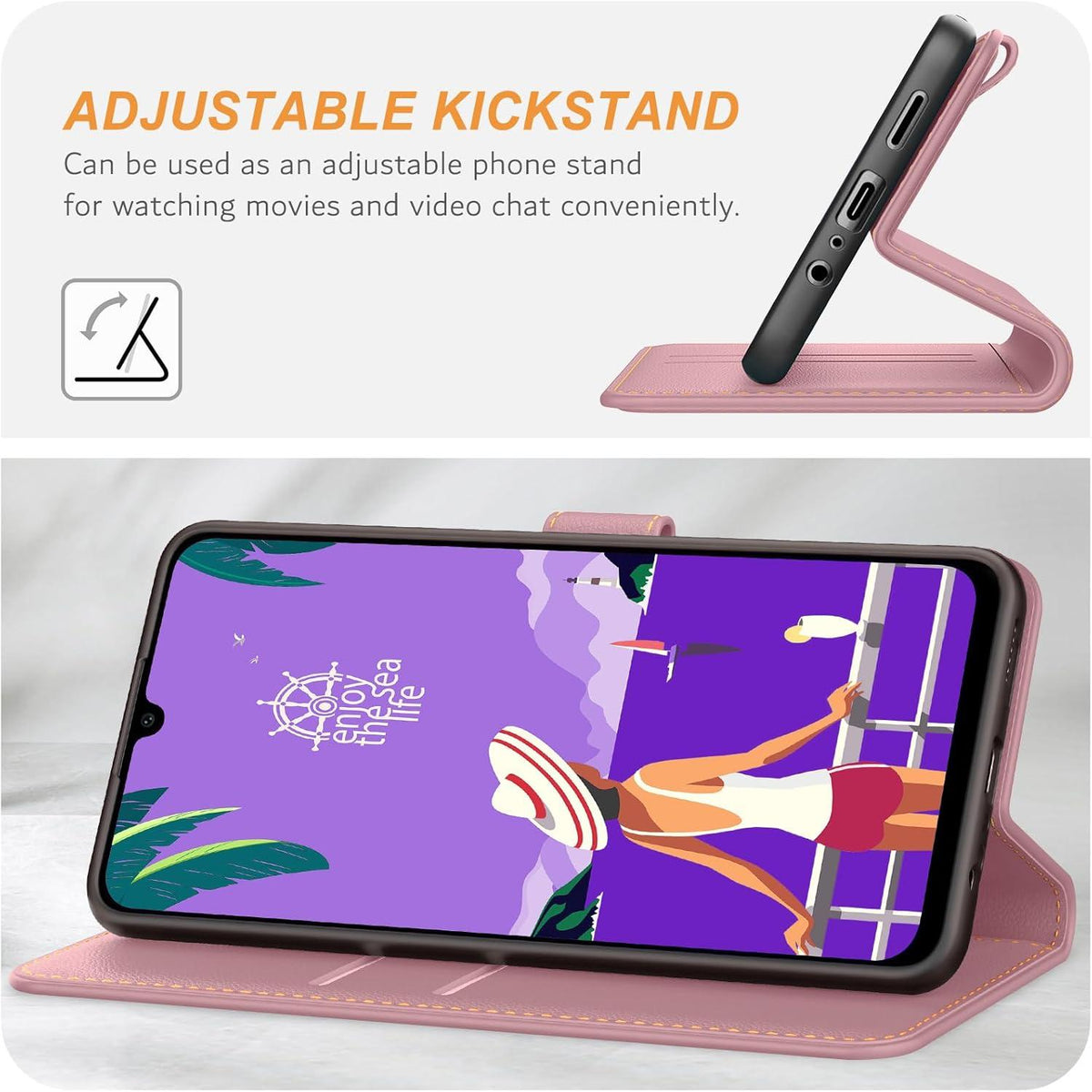Samsung Galaxy A25 5G Handyhülle - Premium Leder Klapphülle mit Kartenschlitzen