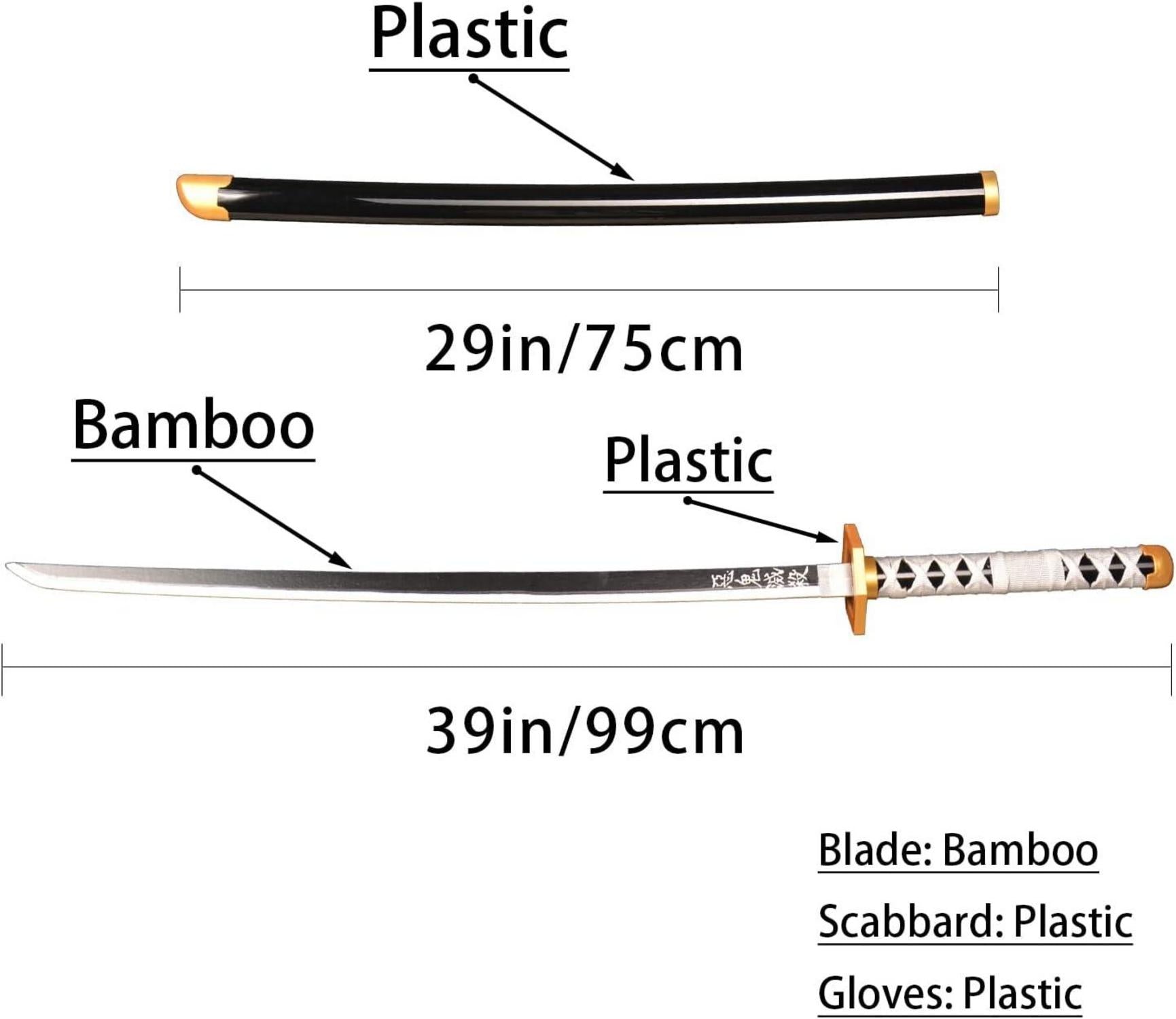 Cosplay Anime Bambus Katana Schwert 103cm Samuraimesser