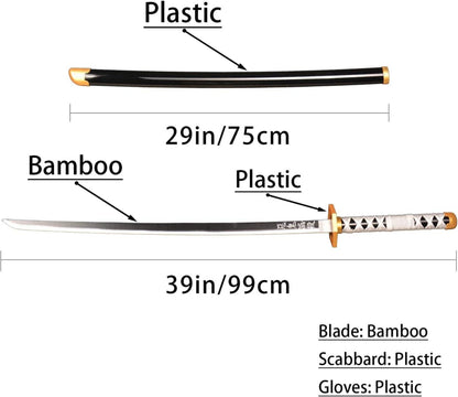 Cosplay Anime Bambus Katana Schwert 103cm Samuraimesser