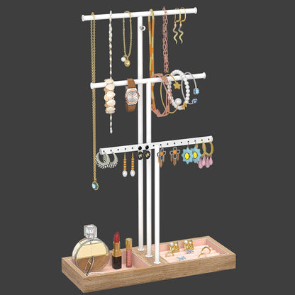 Schmuckständer Holz Höhenverstellbar Organizer 61cm