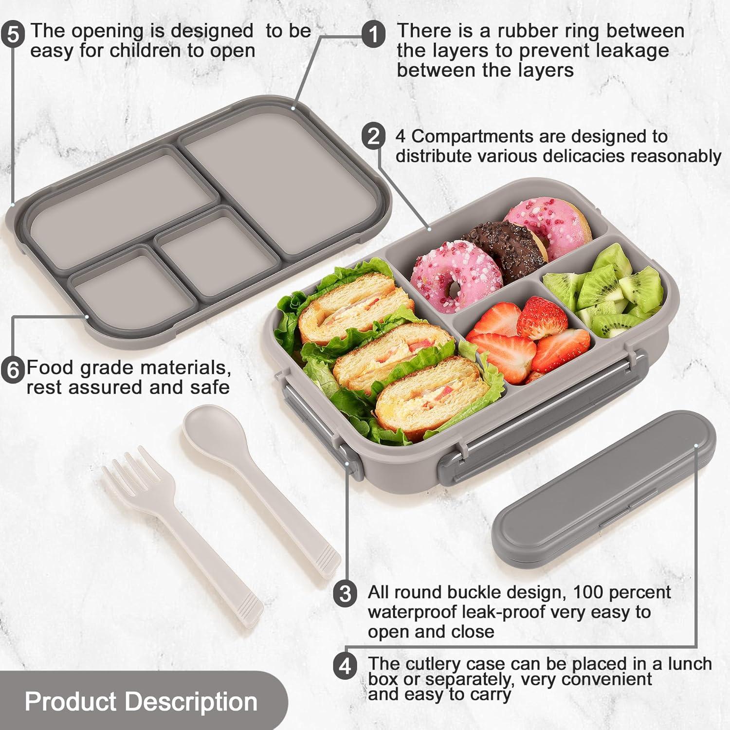 Brotdose Kinder Bento Box Lunchbox Besteck Mikrowellenfest