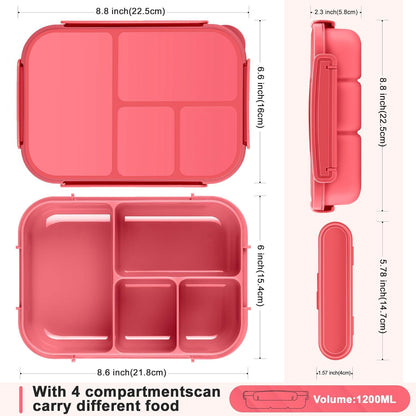 Amathley Brotdose Kinder Bento Lunchbox 1200ml Mikrowellen