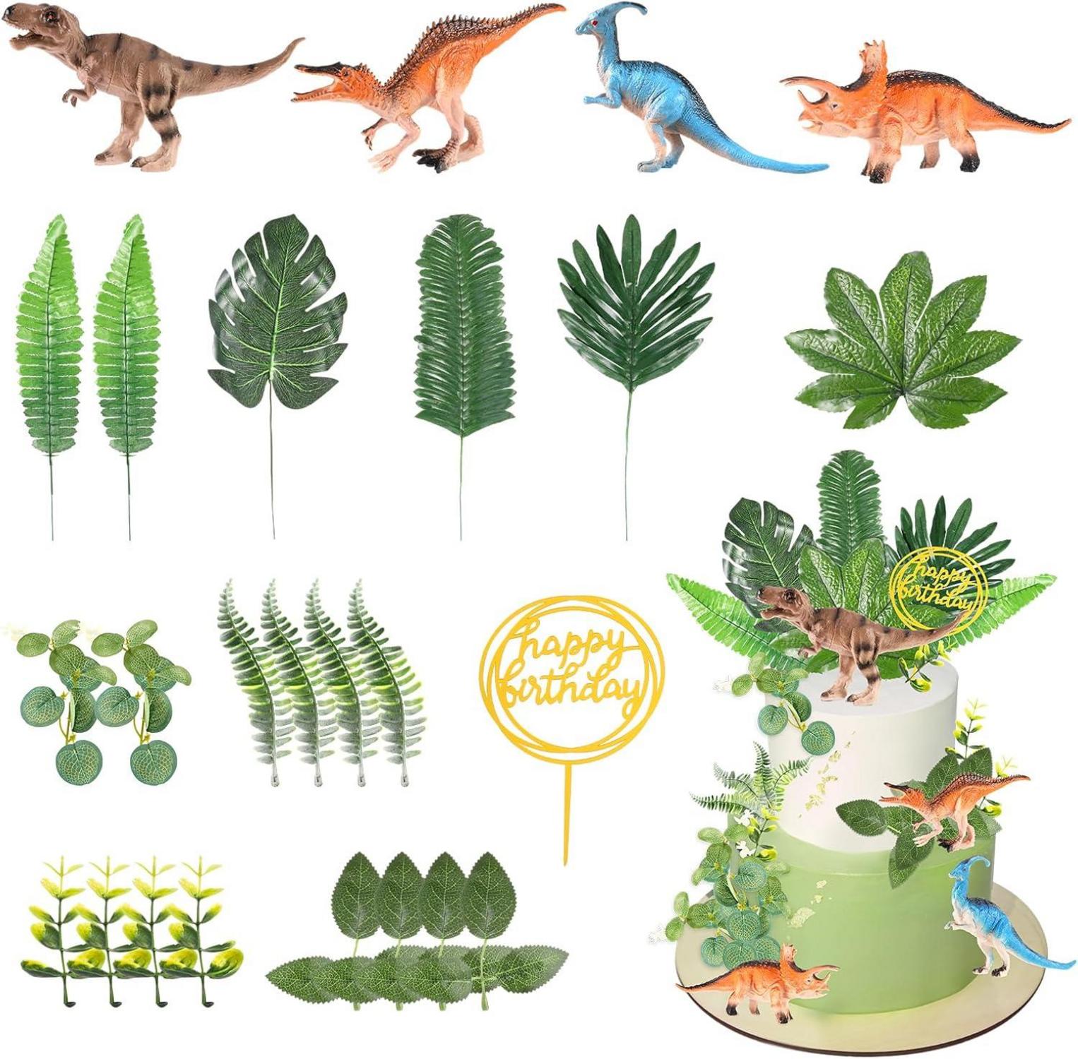 Dinosaurier Kuchendeko Set, Dino Tortendeko 25 Stück