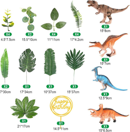 Dinosaurier Tortendeko Set 25-teilig für Kindergeburtstag
