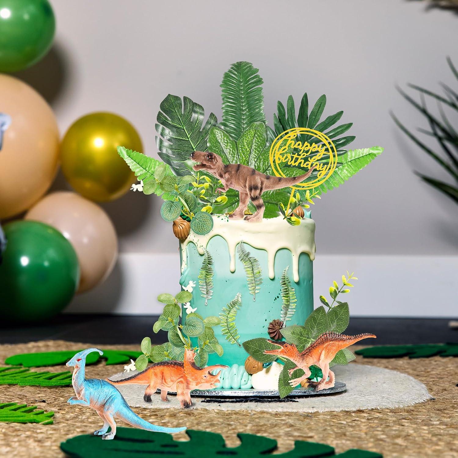 Dinosaurier Kuchendeko Set 25-teilig für Geburtstagsparty Cake Topper Torte Kinder