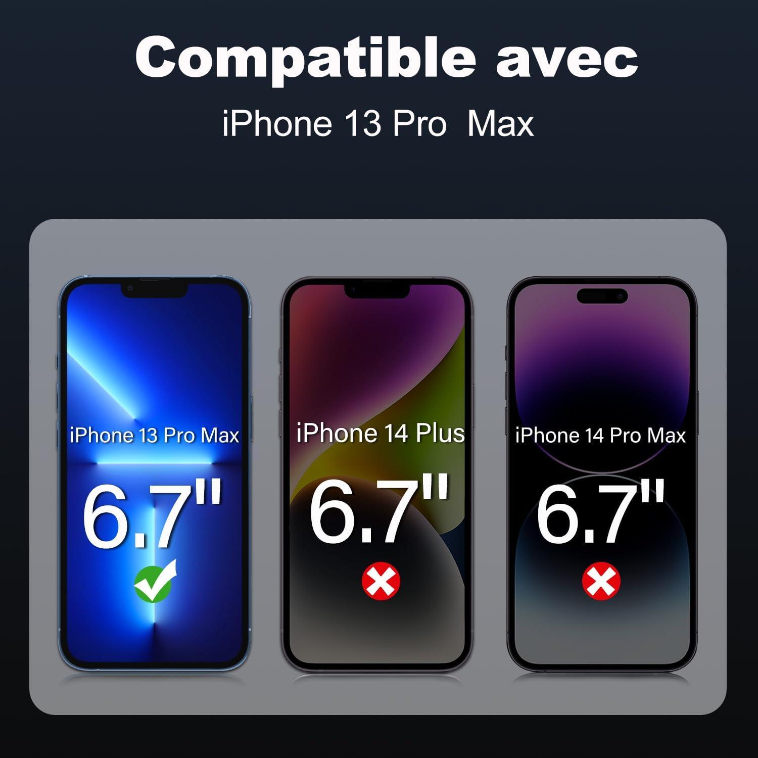 iPhone 13 Pro Max Hartglas Kameraschutz 9H Anti-Spionage