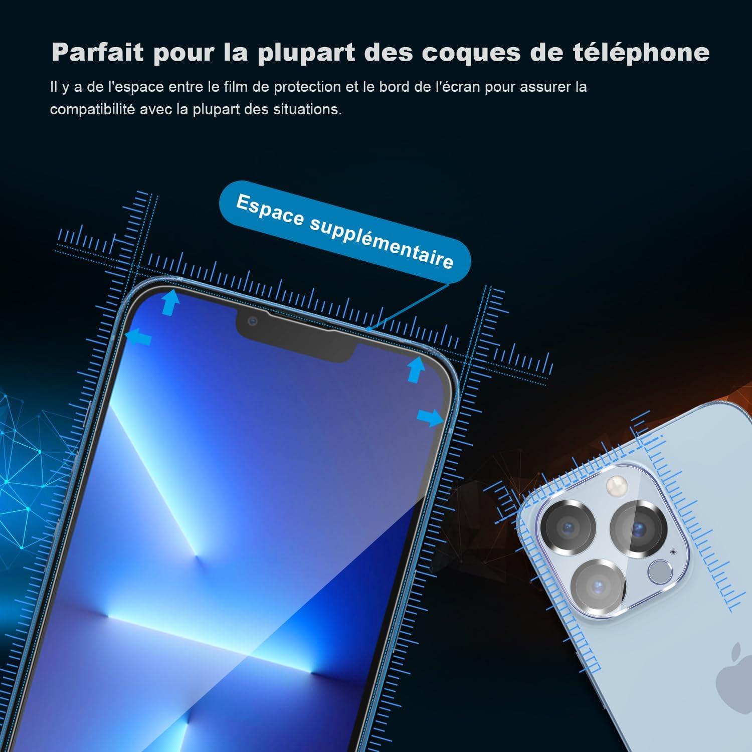 2x Hartglas Anti-Spionage Schutz iPhone 13 Pro Max 9H