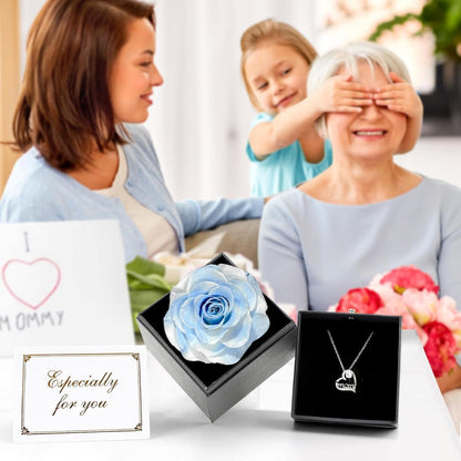 Muttertag Beste Mama der Welt Ewige Rose Halskette Geschenk