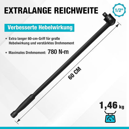 Gelenkgriff 600mm mit flexiblem Kopf, 780 Nm