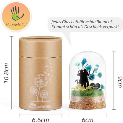 Ewige Blumen im Glas für