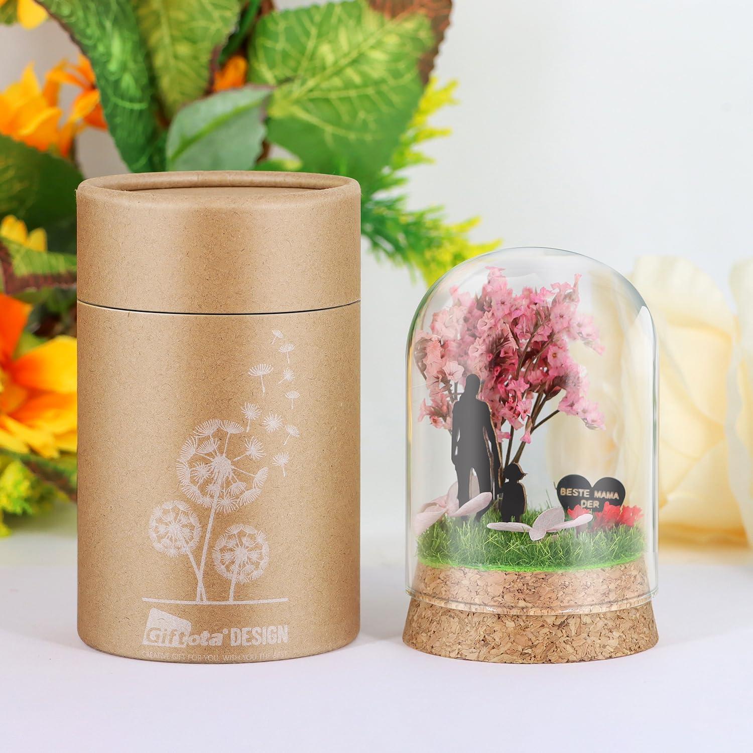 Ewige Blumen im Glas für