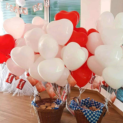 100 Herzluftballons Weiß 12 Zoll Helium Hochzeit Valentinstag JGA