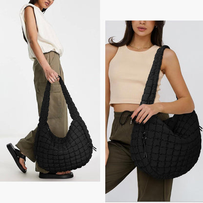 Große gesteppte Puffer Tasche Crossbody Baumwolle Quilted