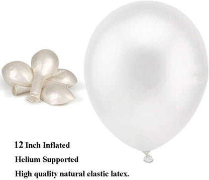 100 Weiß Latexballons 12 Zoll für Geburtstage Hochzeit
