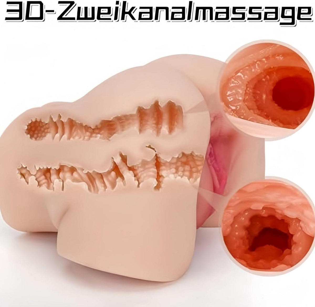 2 in 1 Masturbator Taschenmuschi | Realistisches Sexspielzeug für Männer