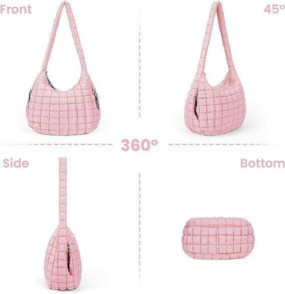 Gesteppte Umhängetasche Damen Puffer Crossbody Bag Einfarbig